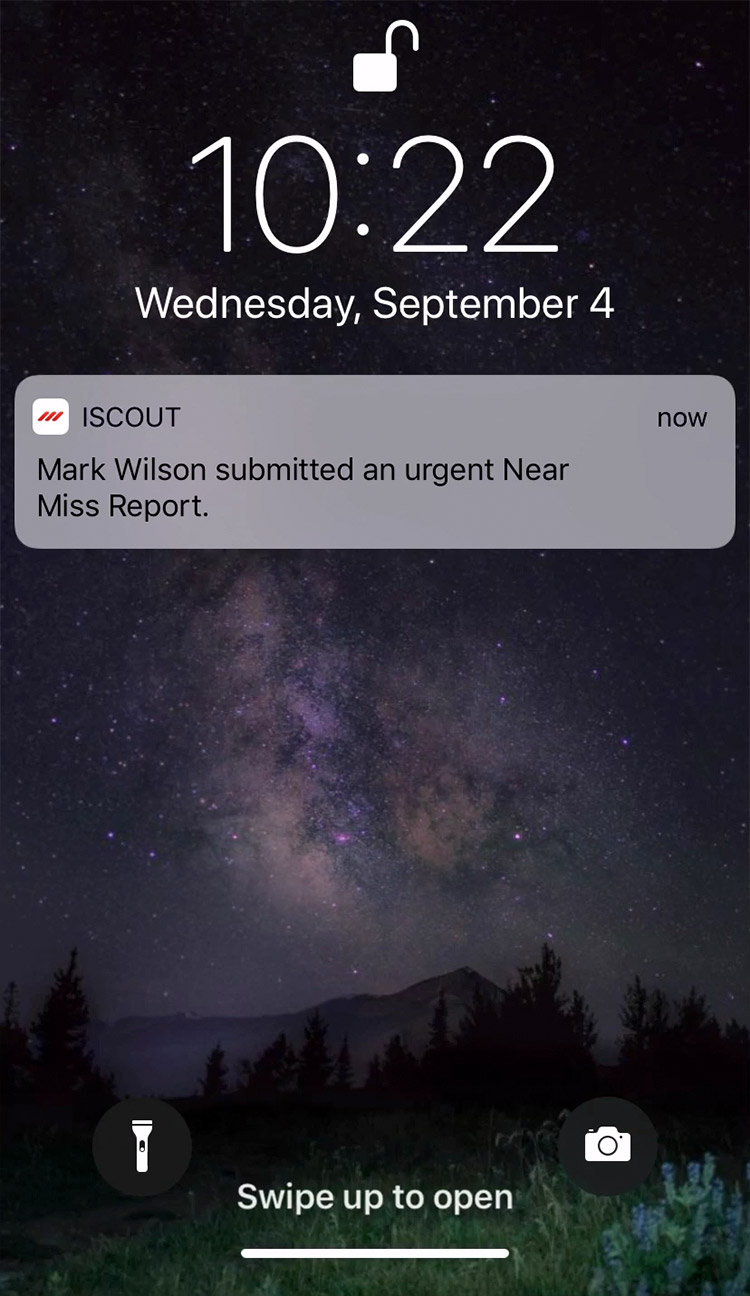 Urgent Report Push Notification